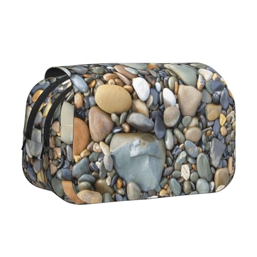 axzttupy Hübsches Federmäppchen mit Stein-Druck, für Reisen, Büro, praktischer Make-up-Organizer, Schreibwaren-Organizer von axzttupy