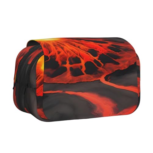 axzttupy Kilauea Federmäppchen, Motiv: Vulkane, stilvoll, für Reisen, Bürobedarf, praktischer Make-up-Organizer von axzttupy