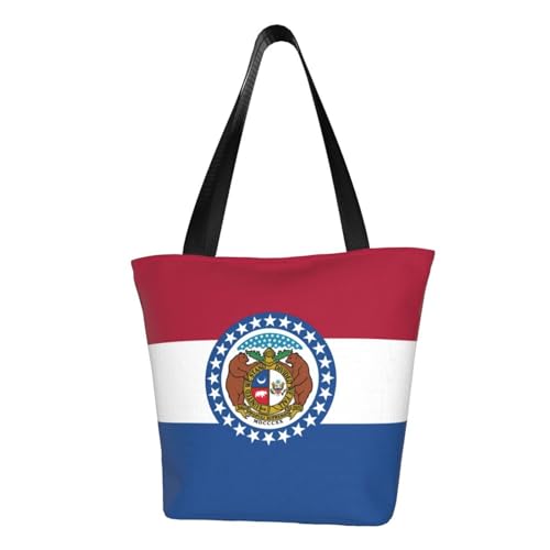 axzttupy Missouri State Flag Print Vielseitige Verwendung Tasche Sommer Crossbody Handtasche Reise Strand Einkaufen Stilvolles Accessoire von axzttupy
