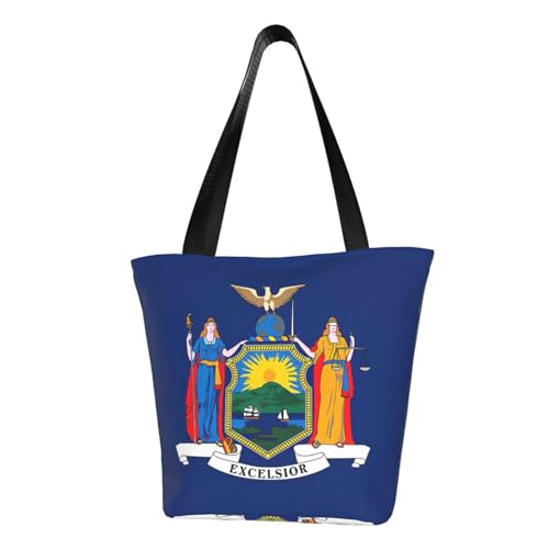 axzttupy New York State Flag Print Vielseitige Verwendung Tasche Sommer Crossbody Handtasche Reise Strand Einkaufen Stilvolles Accessoire von axzttupy
