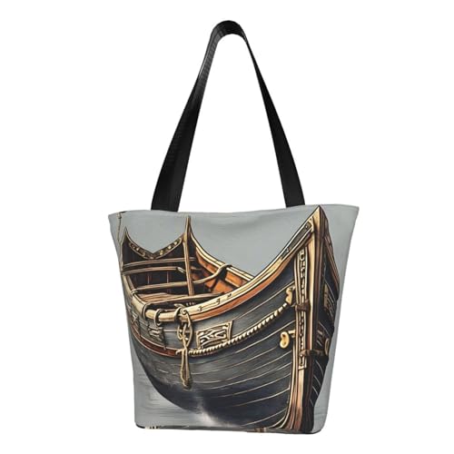 axzttupy Old Viking Boats Print Versatile Use Bag Summer Crossbody Handbag Travel Beach Shopping Stylish Accessory von axzttupy