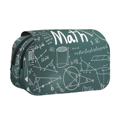axzttupy Stilvolles Federmäppchen mit Mathematikunterricht, für Reisen, Bürobedarf, praktischer Make-up-Organizer von axzttupy