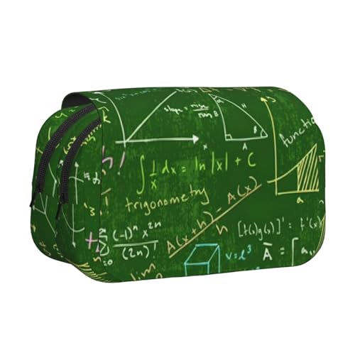 axzttupy Stilvolles Federmäppchen mit mathematischem Fragenaufdruck, Reise- und Bürobedarf, praktischer Make-up-Organizer von axzttupy