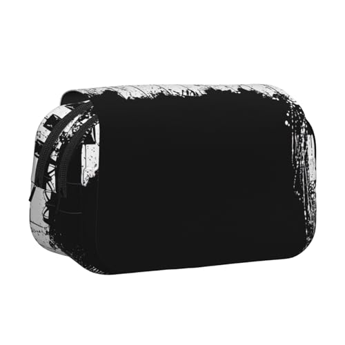 axzttupy Stylisches Federmäppchen mit Klavierdruck, für Reisen, Bürobedarf, praktischer Make-up-Organizer von axzttupy