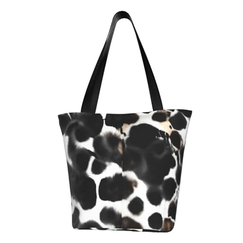 axzttupy Umhängetasche mit Kuhfell-Aufdruck, vielseitig einsetzbar, für den Sommer, für Reisen, Strand, Shopping, stilvolles Accessoire von axzttupy