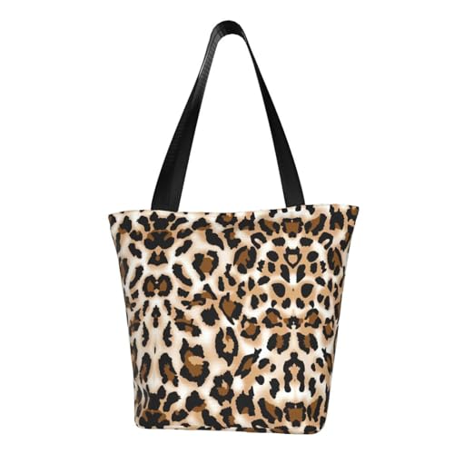 axzttupy Vielseitig einsetzbare Tasche mit Leopardenmuster für den Sommer, Umhängetasche, Handtasche, Reisen, Strand, Einkaufen, stilvolles Accessoire von axzttupy