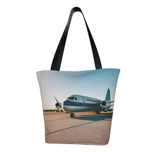 axzttupy Vielseitige Verwendungstasche mit Flugzeugdruck, Sommer, Crossbody-Tasche, Handtasche, Reisen, Strand, Einkaufen, stilvolles Accessoire von axzttupy