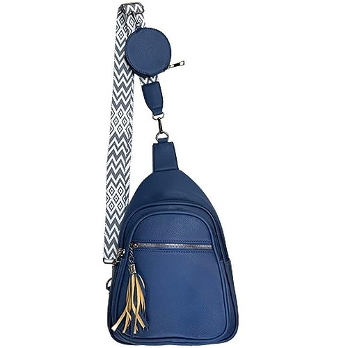 ayados Damen Crossbody Bag Bauchtasche Brusttasche Handtasche Schultergurt Cross body bag Tasche Schultertasche Rucksack Umhängetasche 617 (Blau) von ayados