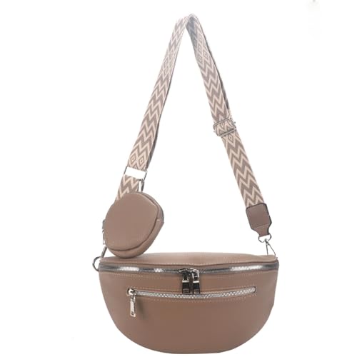 ayados Damen Crossbody Bag Bauchtasche Handtasche Schultergurt Cross body bag Tasche Schultertasche Umhängetasche 22268 (Clay 22268-2) von ayados