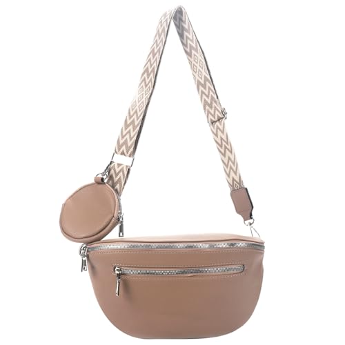 ayados Damen Crossbody Bag Bauchtasche Handtasche Schultergurt Cross body bag Tasche Schultertasche Umhängetasche 22268 (Grey 22268-1) von ayados