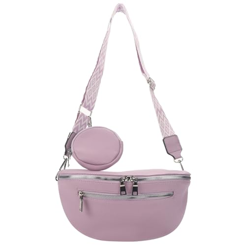 ayados Damen Crossbody Bag Bauchtasche Handtasche Schultergurt Cross body bag Tasche Schultertasche Umhängetasche 22268 (Purple 22268-1) von ayados