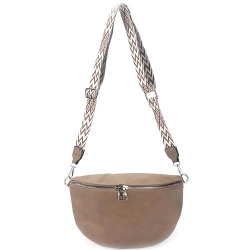 ayados Damen Crossbody Bag Bauchtasche Handtasche Schultergurt Cross body bag Tasche Schultertasche Umhängetasche 2376232 (Khaki) von ayados