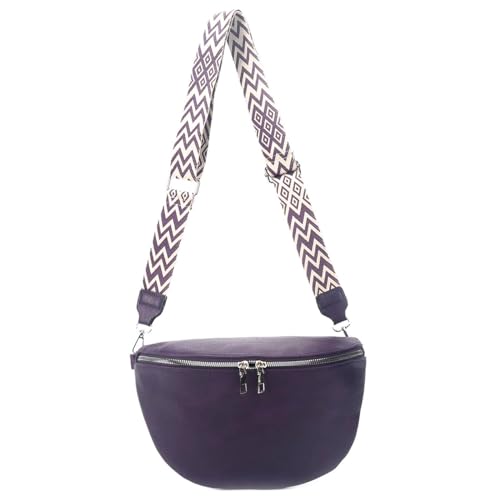 ayados Damen Crossbody Bag Bauchtasche Handtasche Schultergurt Cross body bag Tasche Schultertasche Umhängetasche 2376232 (Purple Lila) von ayados