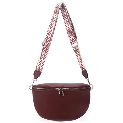 ayados Damen Crossbody Bag Bauchtasche Handtasche Schultergurt Cross body bag Tasche Schultertasche Umhängetasche 2376232 (Wine Rot) von ayados