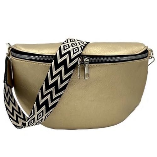 ayados Damen Crossbody Bag Bauchtasche Handtasche Schultergurt Cross body bag Tasche Schultertasche Umhängetasche 76232 (Gold) von ayados