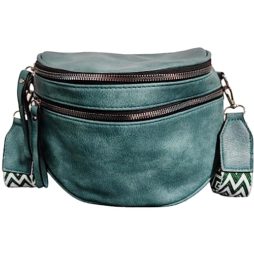 ayados Damen Crossbody Bag Bauchtasche Handtasche Schultergurt Cross body bag Tasche Schultertasche Umhängetasche 76236 (Grün-W) von ayados