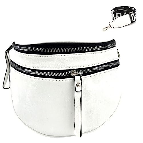 ayados Damen Crossbody Bag Bauchtasche Schultergurt Cross body bag Tasche Schultertasche Umhängetasche (Weiß 76231) von ayados