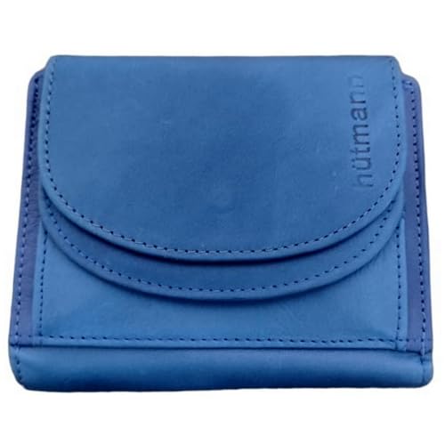 ayados Damen Geldbörse mit RFID Schutz Portemonnaie Echt Leder Frauen Wallet Geldbeutel mit 24 Fächer Portmonee Brieftasche (Blau 039) von ayados