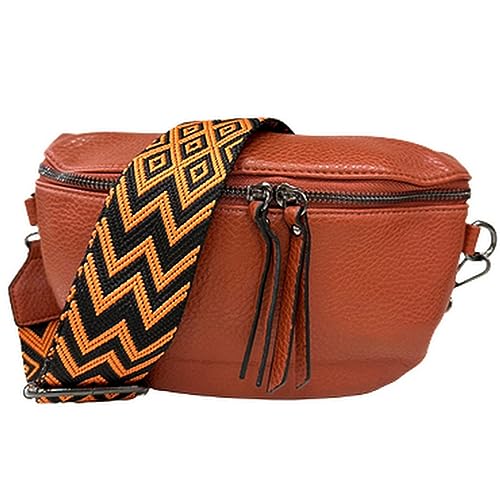 ayados Damen Tasche Beuteltasche Kleine Crossbody Bag mit 5cm Breiten Schultergurt Handtasche Beuteltasche Schultertasche Umhängetasche Taschen T-8330-1 (Orange) von ayados