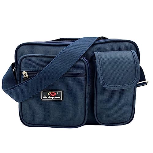 ayados Herren Umhängetasche XL Schultertasche Damen Tasche Flugbegleiter Sport Crossbody Kunstleder 6618 (Blau) von ayados