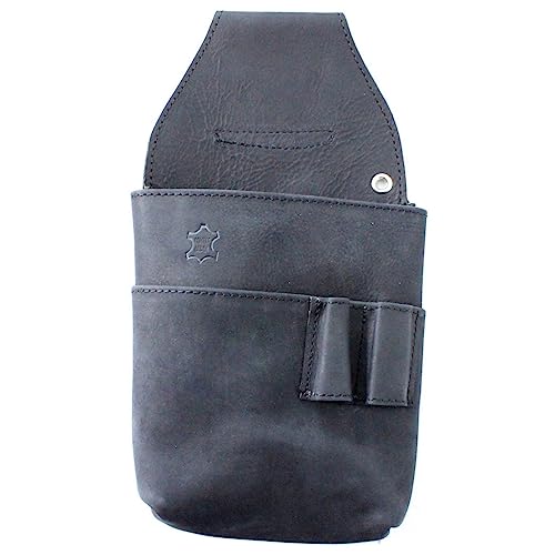 ayados Profi Kellner-Börse Voll Leder Kellner Taxi Portemonnaie Kellnerbörse Geldbörse Kellnertasche Kellnerportemonnaie (Holster Schwarz Matt 67) von ayados