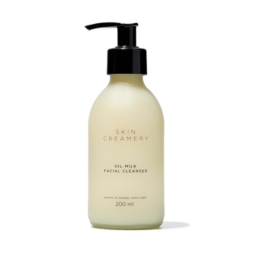 Skin Creamery Oil-Milk Cleanser, natürlicher 2-Phasen Gesichtsreiniger, zur Make-up Entfernung und Pflege, 2x täglich für alle Hauttypen, 200 ml. von ayawa