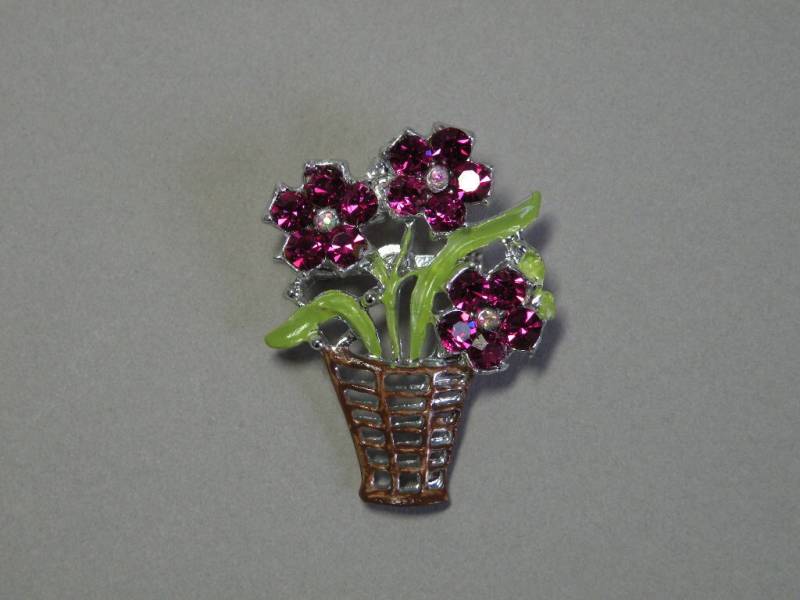 Fuchsia Blumen Brosche von aylacreations