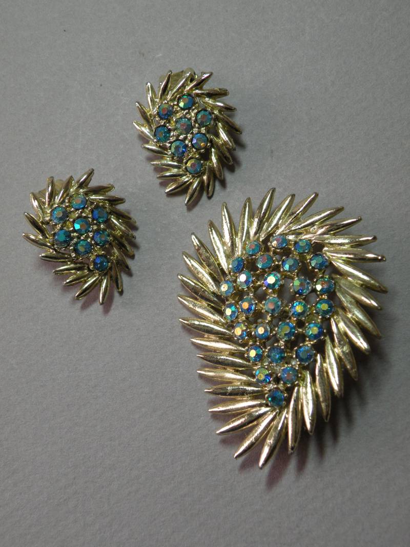 Vintage Aqua Schimmer Set von aylacreations