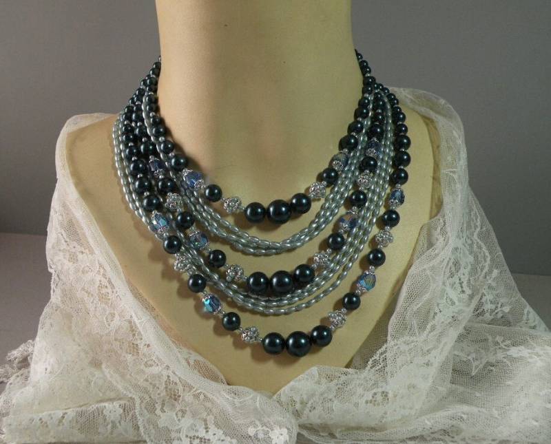 Vintage Blautöne Halskette von aylacreations