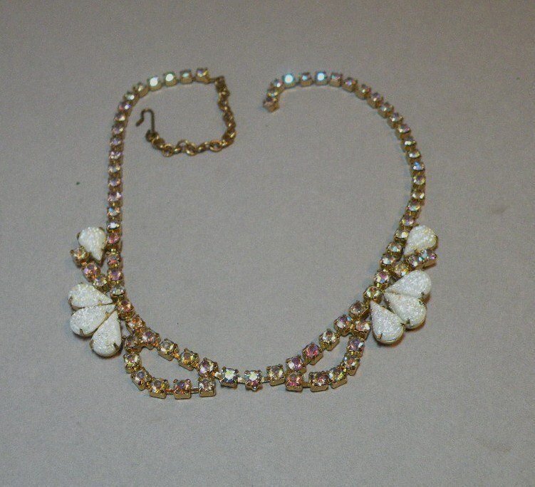 Vintage Gefrostete Tropfen Halskette von aylacreations