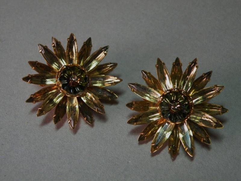 Vintage Judy Lee Sunburst Ohrringe von aylacreations