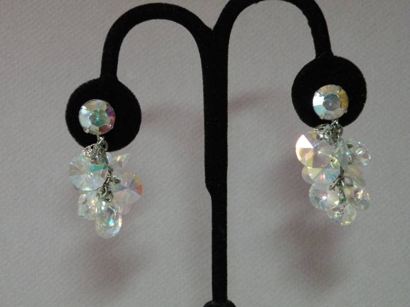 Vintage Kristall Tropfen Ohrringe von aylacreations