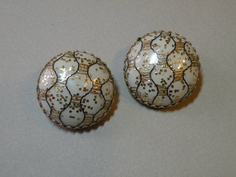 Vintage Waben Glitzer Ohrringe von aylacreations