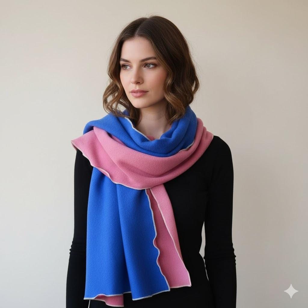 Blau Und Rosa Weiche Winter-Schals von aynurdereli