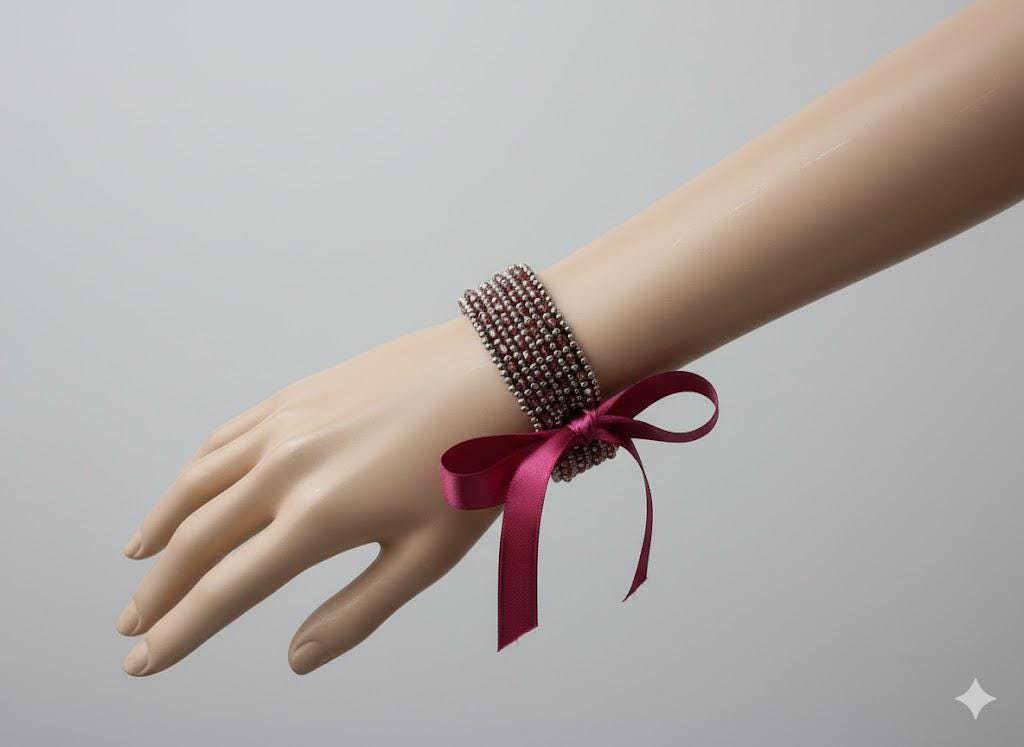 Burgunder Kristall Glitzernde Manschette, Silber Manschette Armband, Hochzeitsarmband, Schmuck Für Frauen, Abschlussball Zubehör, Brautjungfer von aynurdereli