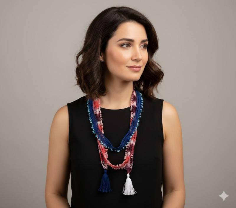 Gehäkelte Lariat Halskette von aynurdereli