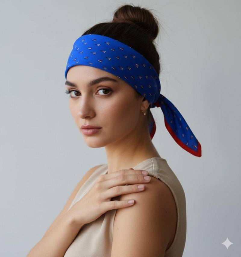 Maritimer Roter Und Blauer Stirnbandschal von aynurdereli