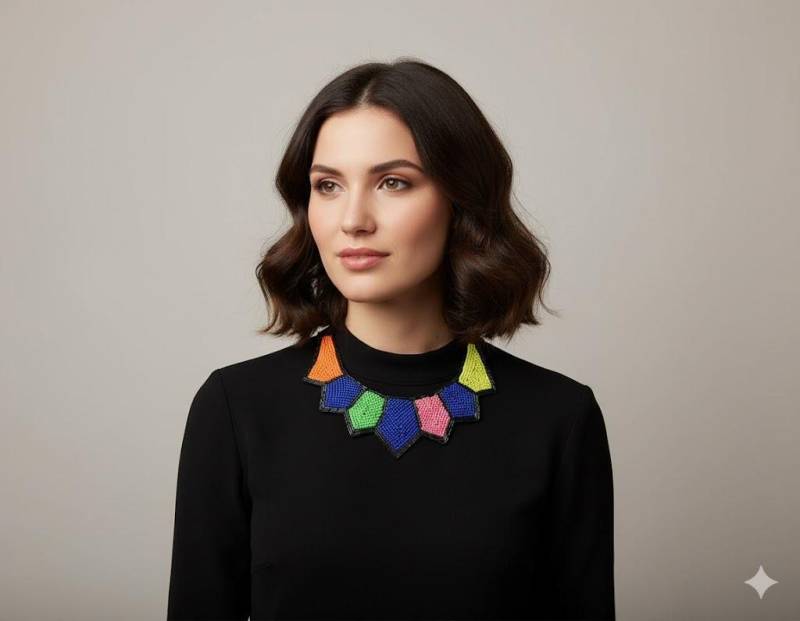 Perlen Mehrfarbige Kragen Halskette von aynurdereli