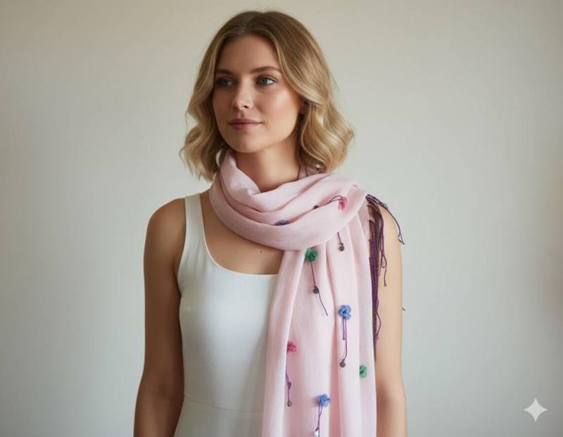 Rosa Blumen Schal von aynurdereli