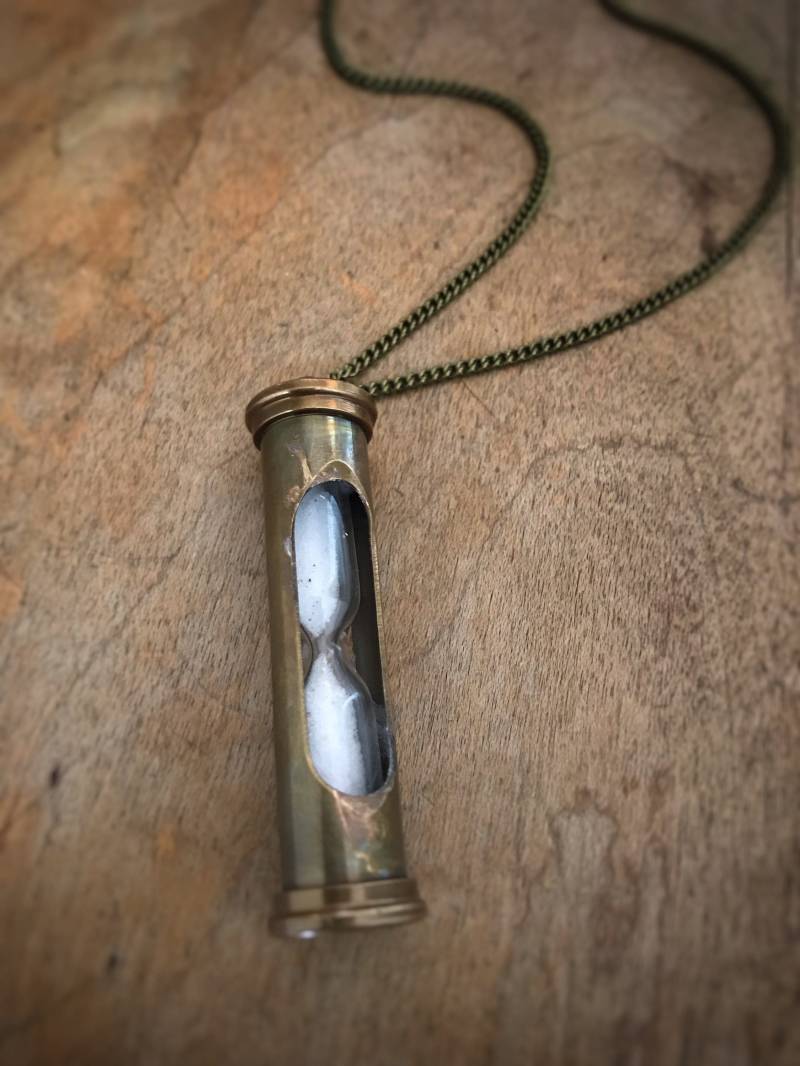 Vintage Style Mini Sanduhr/Sanduhr-Halskette, Antike Bronze-Finish - Messing Sandtimer Vintage Style Mini Sanduhr/Sanduhr-Halskette, Antike Bronze-Finish - Messing Sandtimer von ayshasemporium