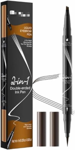 Flüssiger Augenbrauenstift, Mikro-Stickerei, doppelseitig, langanhaltendes natürliches Finish, wasserfest und wischfest von aywqew