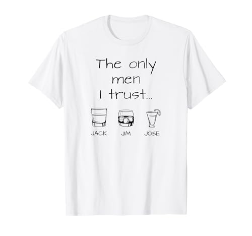 Lustiges The Only Men I Trust Jack Jim Jose T-Shirt von azDesigns Bier Alkohol Saufen Party Biergarten