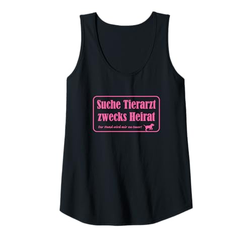 Damen Suche Tierarzt Hochzeit I Lustiges Hund Heirat Ehe Hunde Tank Top von azDesigns Hunde T-Shirts und Hundebesitzer Outfits