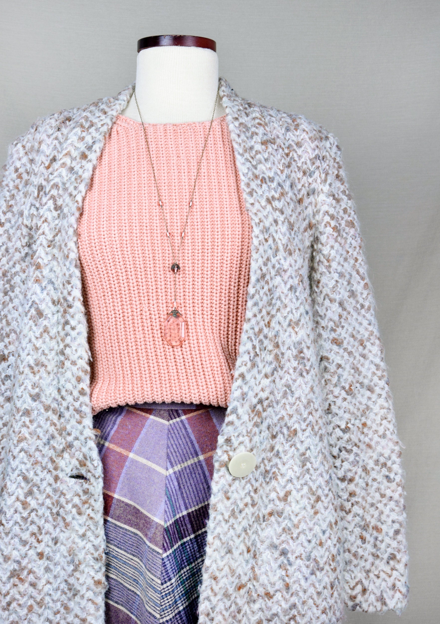 1980Er Jahre Slouchy Cardigan Size M - Large 80Er Strickjacke 70Er von azaliashop