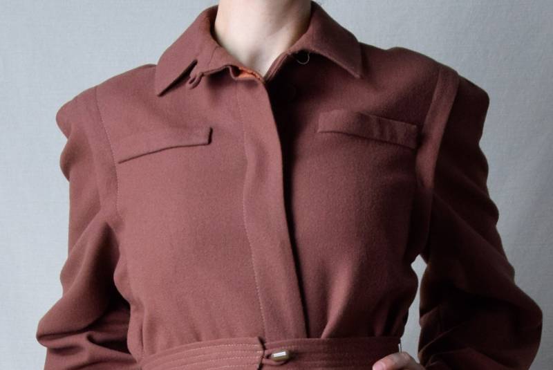 80Er Jahre Wolljacke Größe Small Bis 40Er Wollmantel Von Nipon von azaliashop