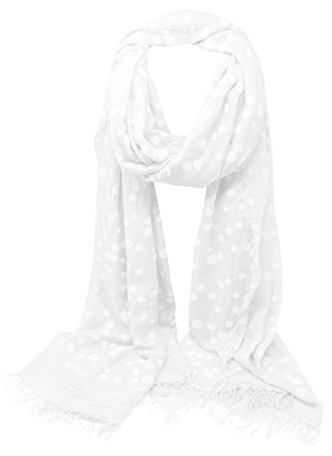 azzesso – Damentuch Aniko in Weiß/gepunktetes Tuch/Halstuch vom italienischen Mode Profi/rechteckiger Schal ca. 180 x 80 cm von azzesso