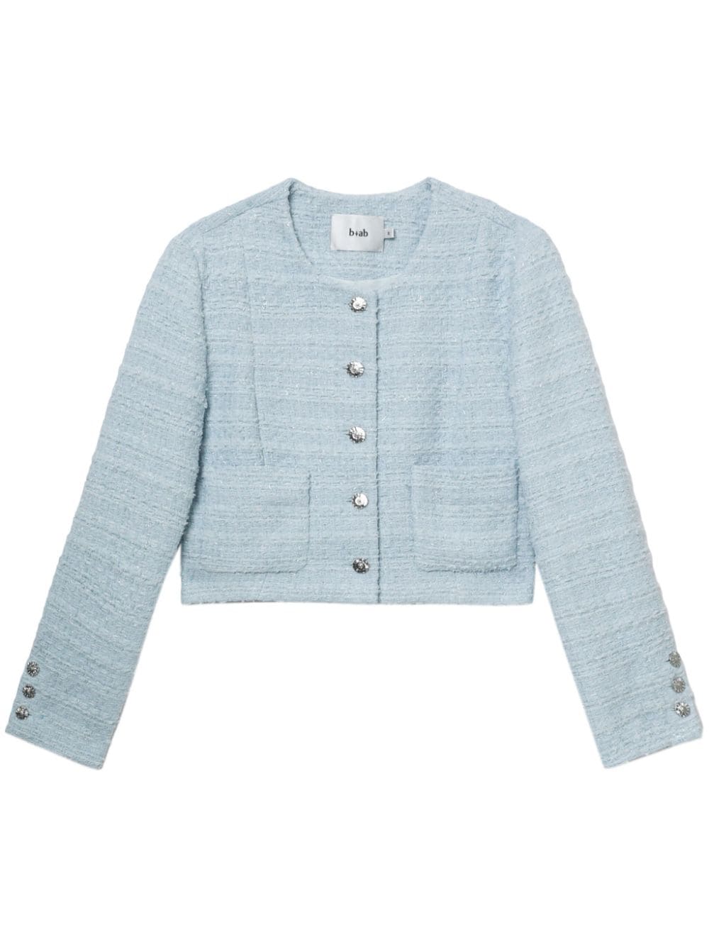 b+ab Geknöpfte Tweed-Jacke - Blau von b+ab