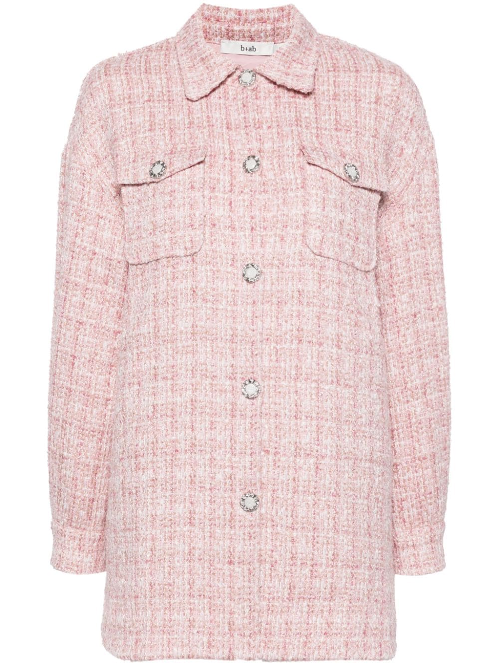 b+ab Hemdjacke aus Tweed - Rosa von b+ab