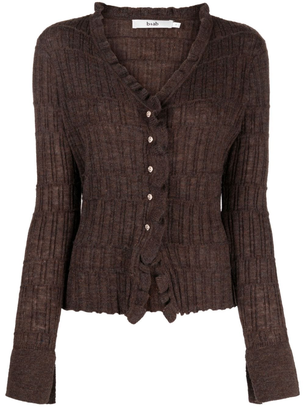 b+ab Cardigan mit V-Ausschnitt - Braun von b+ab