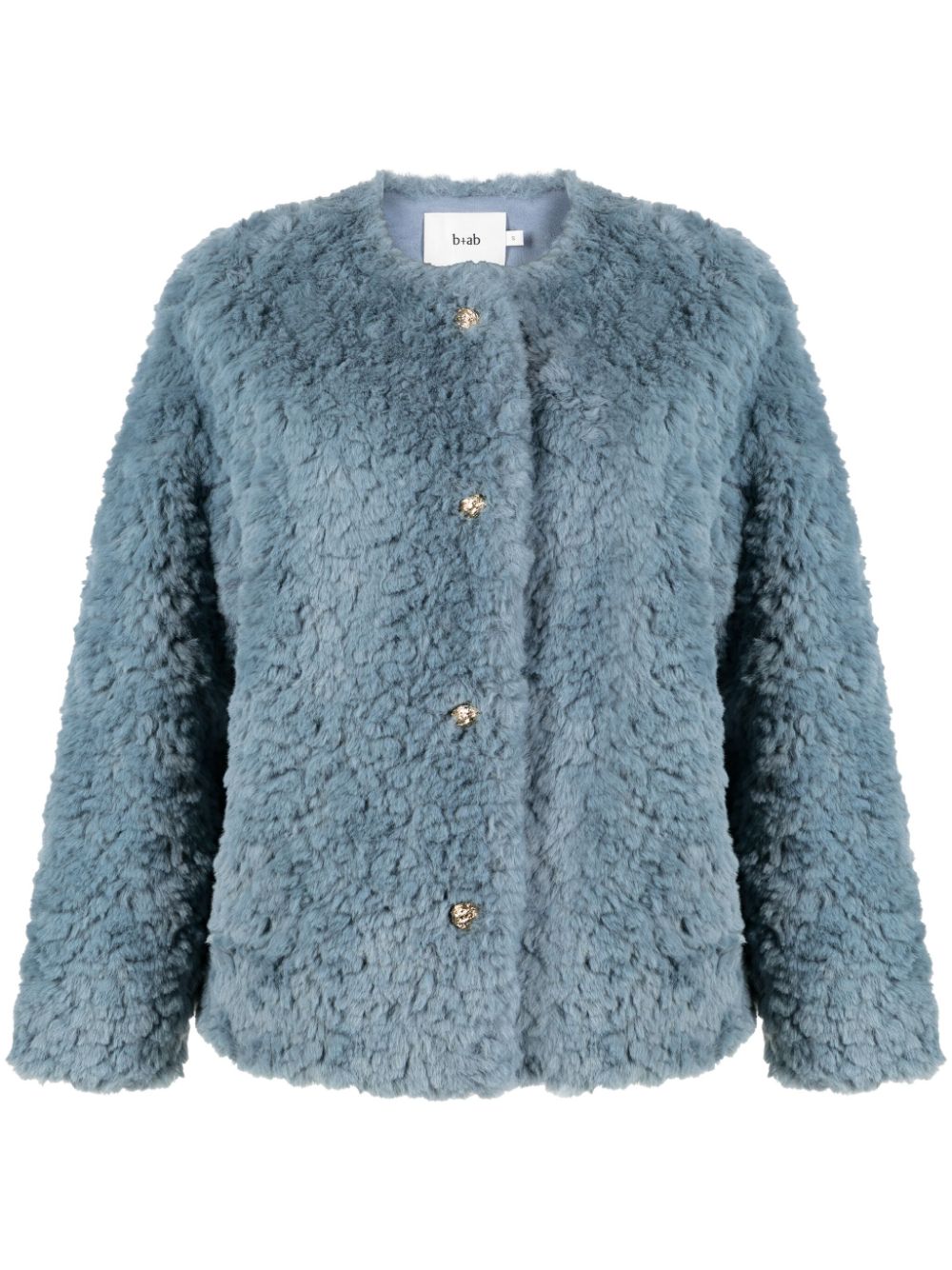 b+ab Jacke aus Faux Fur - Blau von b+ab